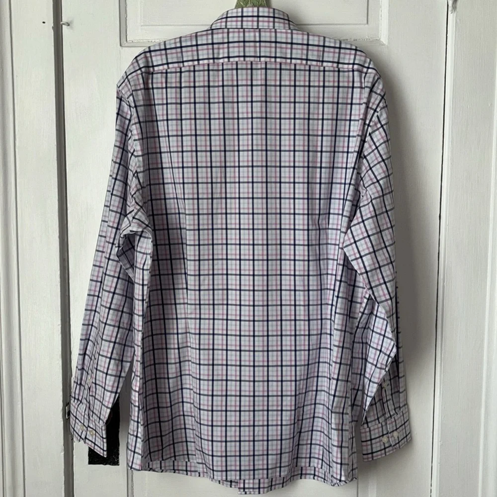 BANANA REPUBLIC WRINKLE RESISTANT PLAID LONG SLEEVE BUTTON DOWN